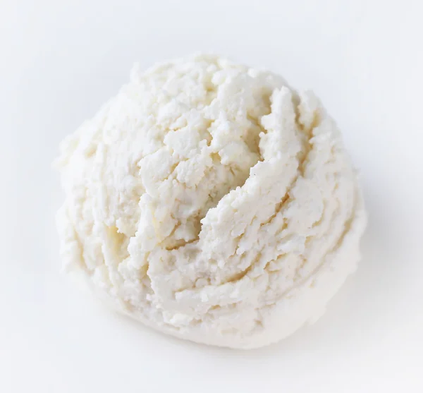 Vanilla ice cream  isolated on white — Stock Photo, Image