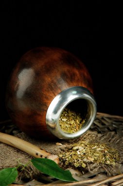 su kabakları ve bombilla siyah izole yerba dostum ile