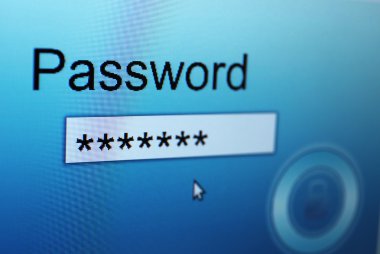 monitör ekranında şifre 