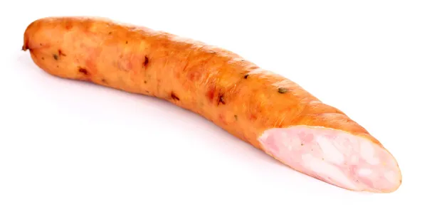 Tasty sausage isolated on white — Stock Photo, Image