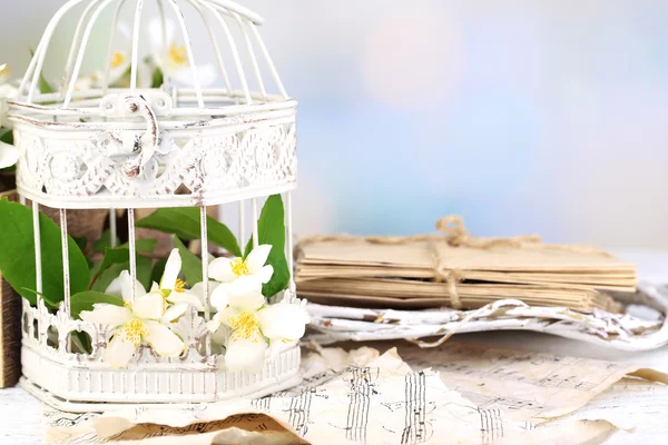 Прекрасная весенняя композиция с жасминовыми цветами — стоковое фото