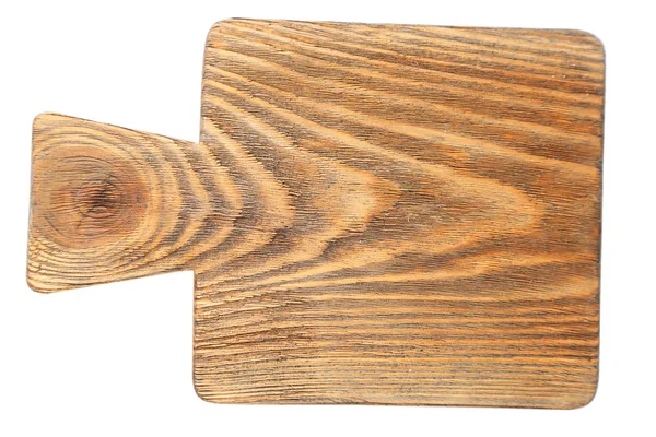 Tabla de cortar de madera aislada en blanco —  Fotos de Stock