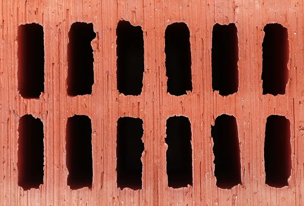 Текстура коричневого кирпича, крупным планом — стоковое фото