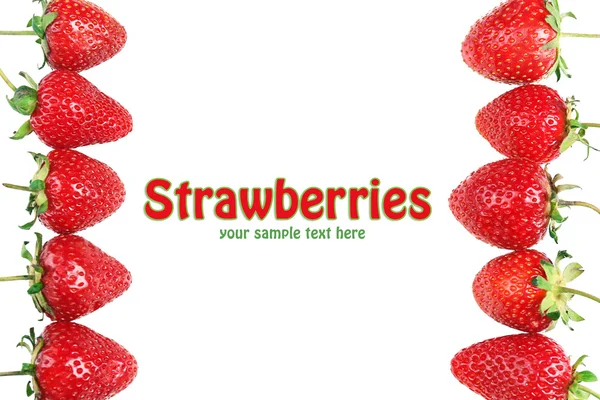 红色成熟的草莓 — 图库照片