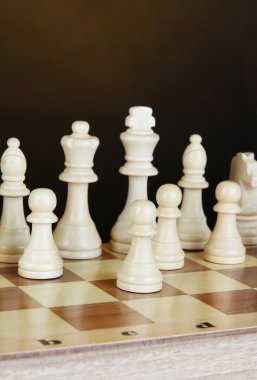 Satranç taşlı satranç tahtası