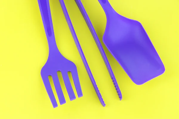 Plastic kitchen utensils — Stock Photo, Image