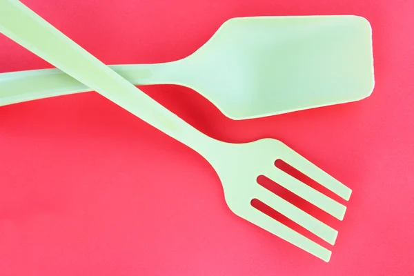 Plastic kitchen utensils — Stock Photo, Image