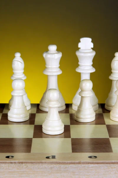 Шахматная доска с шахматами — стоковое фото