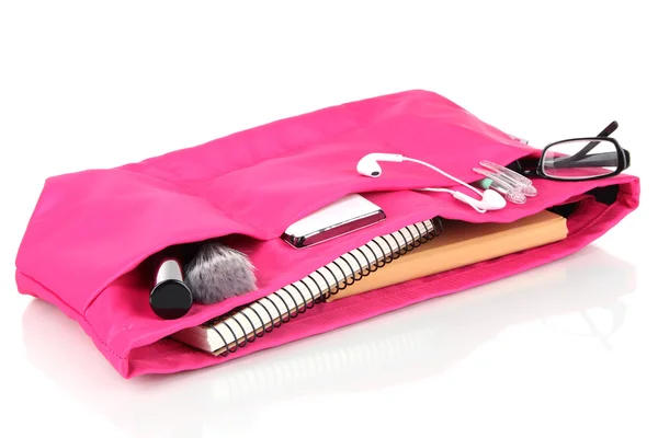 Roze cosmetische tas — Stockfoto