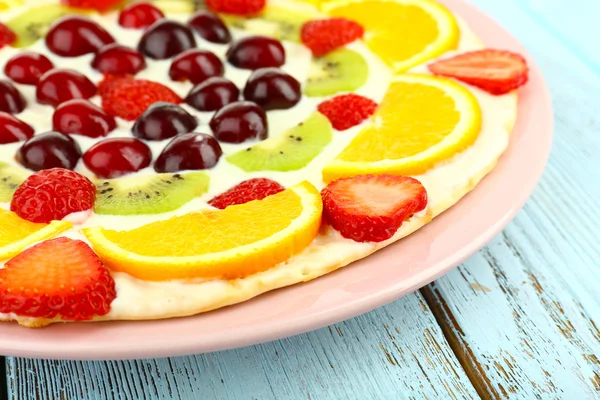 Pizza dulce casera con frutas — Foto de Stock