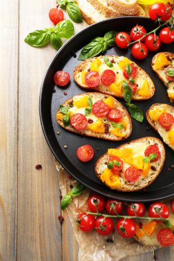 lezzetli Pan domates bruschetta