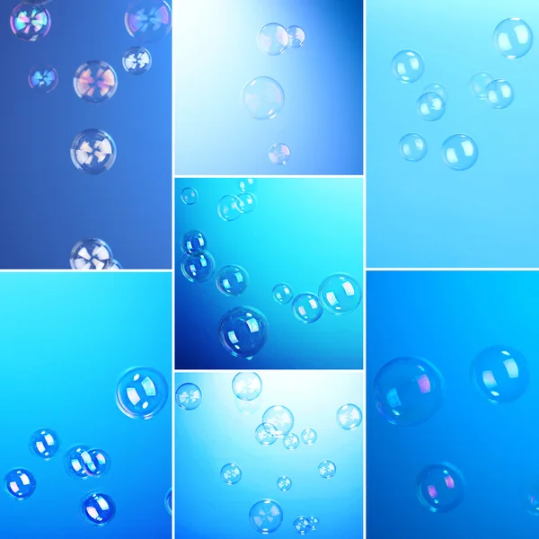 Collage of soap bubbles — Stock Photo, Image