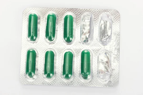 Capsules packed in blisters — Stock Photo, Image