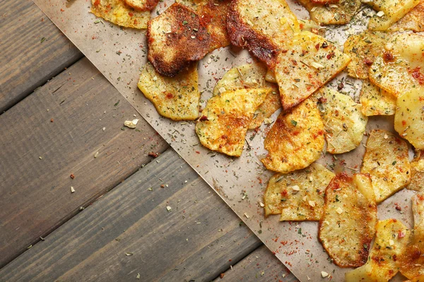 Homemade potato chips — Stock Photo, Image