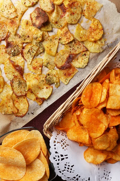 Chips de pommes de terre maison — Photo