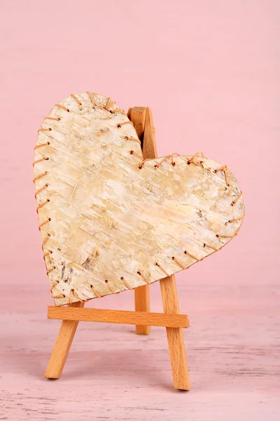 Beautiful heart  small decorative easel — Stock Photo, Image