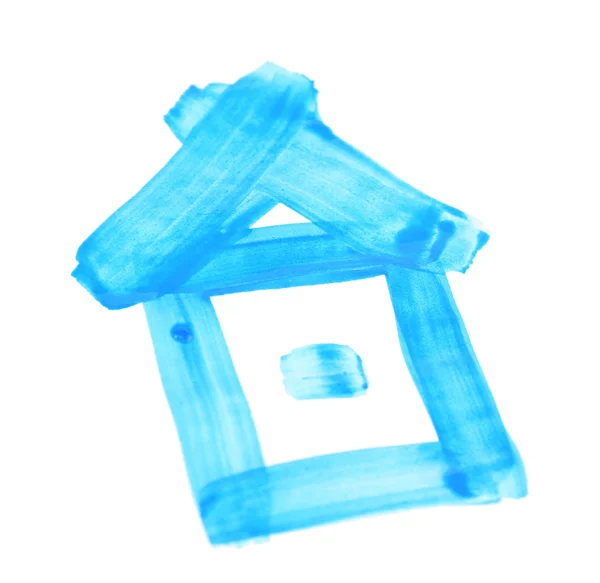 Barn ritning av huset — Stockfoto