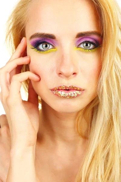 Hermosa mujer con maquillaje brillante —  Fotos de Stock