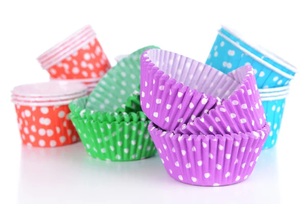 Färgglada cupcake wrappers — Stockfoto