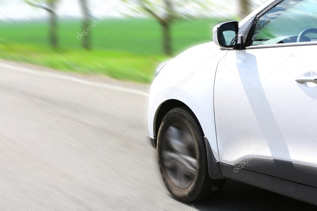 Speed. Car driving on road