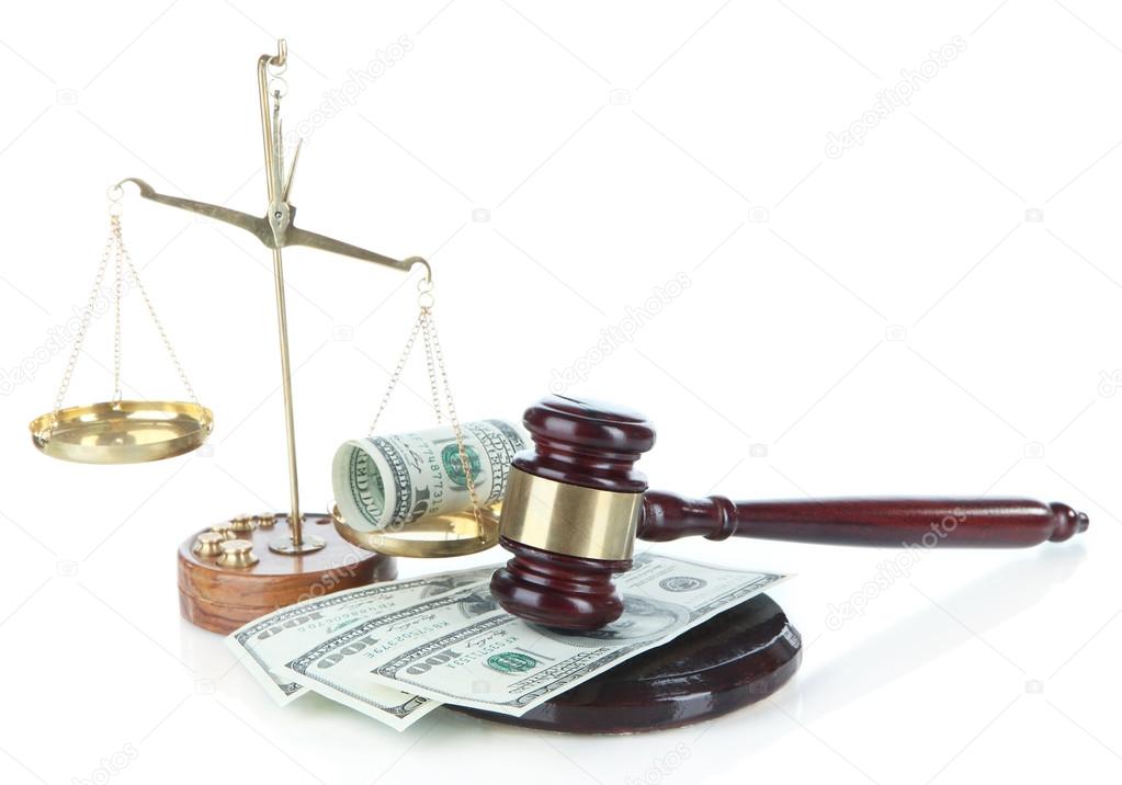 Gavel,scales and money