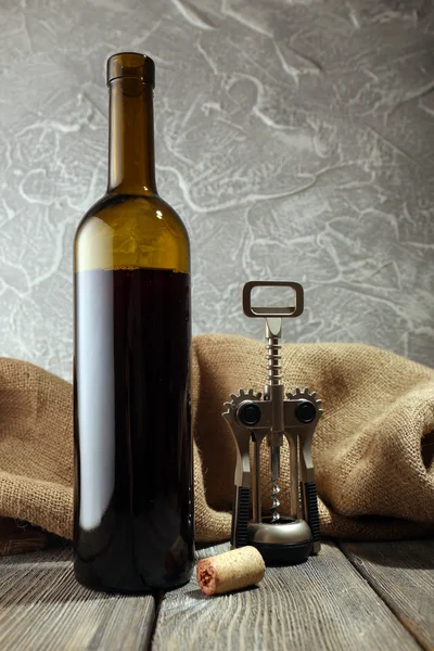 Flasche Rotwein — Stockfoto