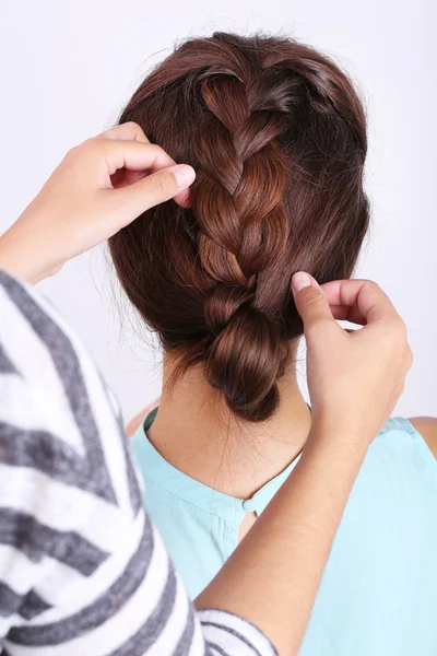 Erstellen Frisuren Friseur — Stockfoto