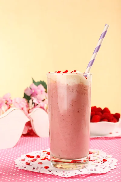 Lezzetli milkshake tablo — Stok fotoğraf