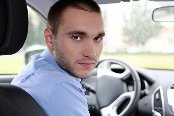 Man driving car — Stock Photo, Image