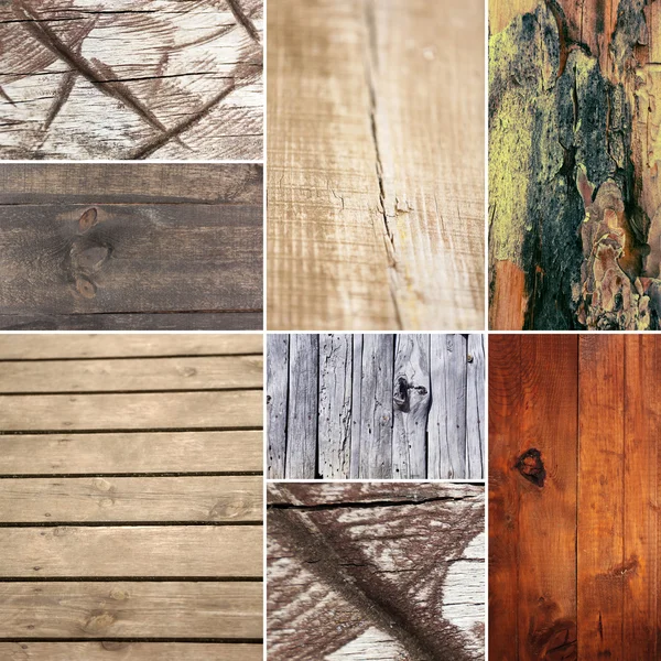 Коллаж из старой деревянной текстуры — стоковое фото