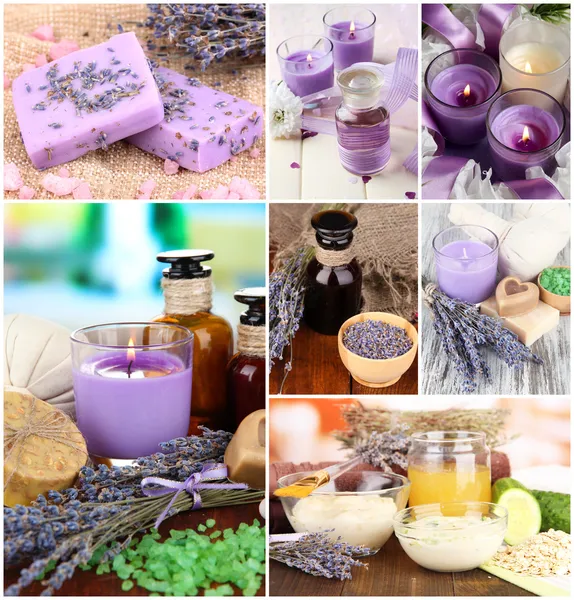 Lavender collage — Stock Photo, Image