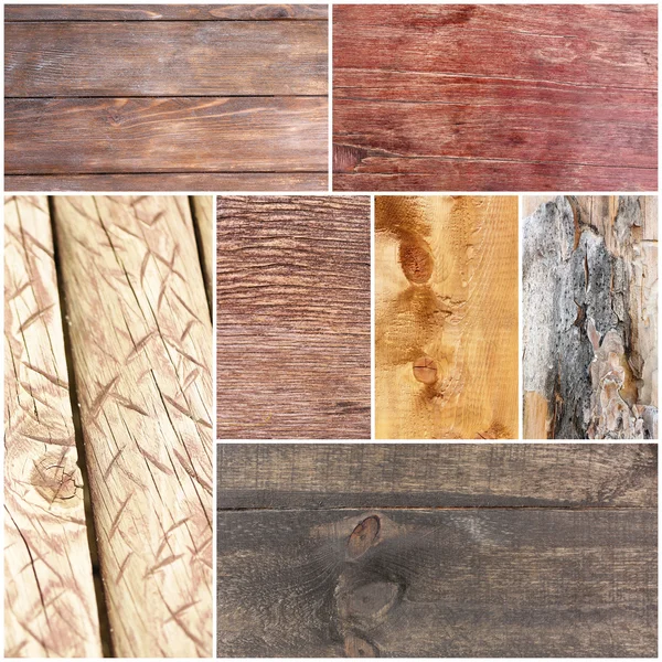 Collage de textura de madera vieja —  Fotos de Stock