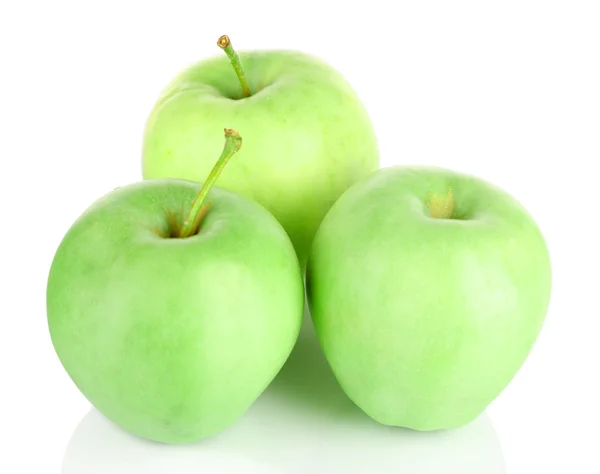 Manzanas jugosas aisladas en blanco — Foto de Stock
