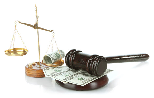 Gavel,scales and money