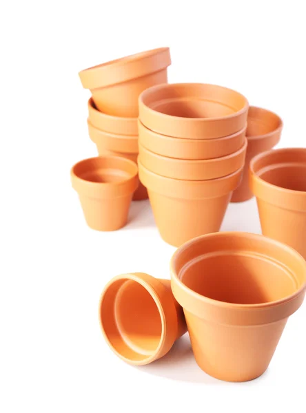 Clay flower pots — Stock Photo, Image
