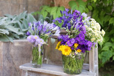 kır çiçekleri, açık havada bahçe dekorasyonu