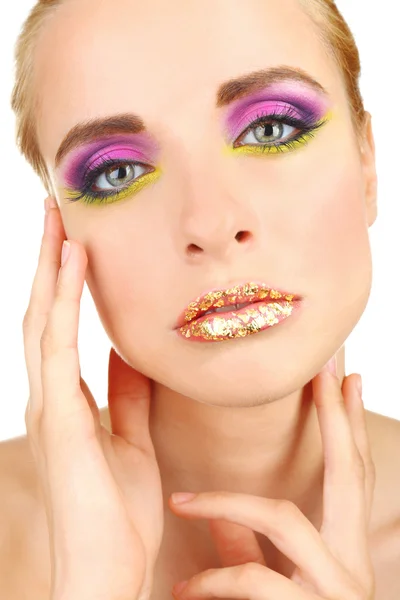 Woman with bright make-up — Stock Photo, Image