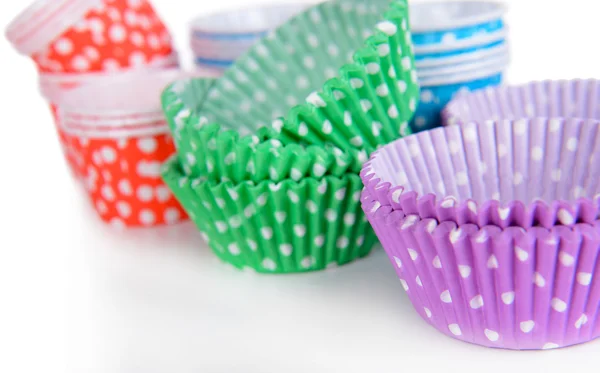 Colorful cupcake wrappers, close-up — Stock Photo, Image