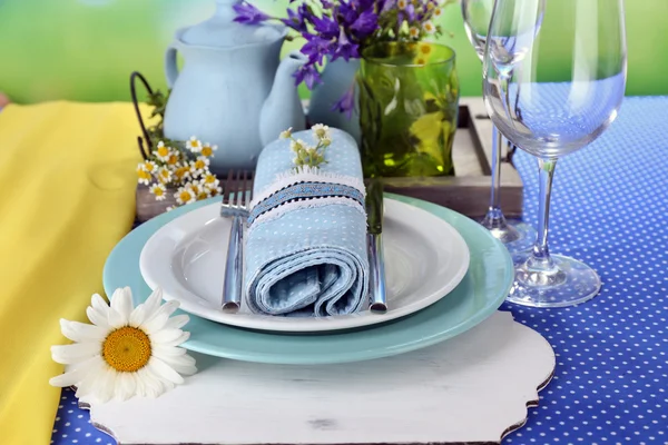 Blue table setting — Stock Photo, Image