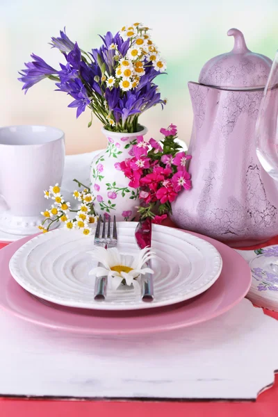 Pink table setting — Stock Photo, Image