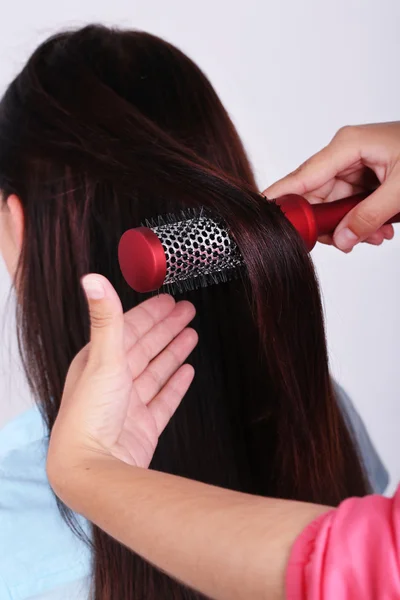 Erstellen Frisuren Friseur — Stockfoto