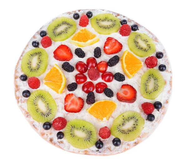 Zoete pizza met vruchten — Stockfoto