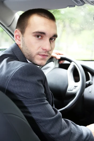 Homme voiture de conduite — Photo