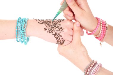 Mehndi yandan uygulama
