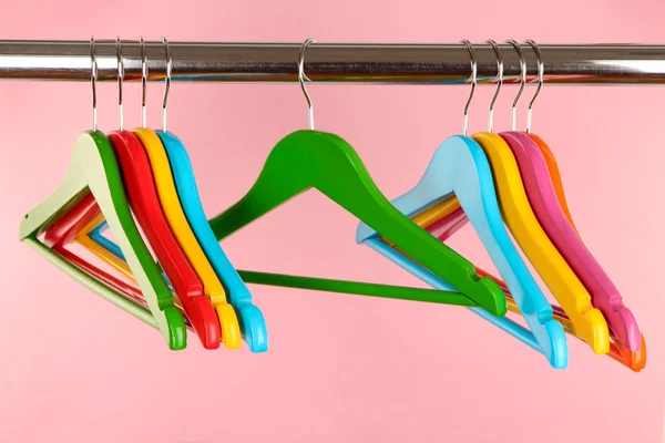 Colorful clothes hangers — Stock Photo, Image