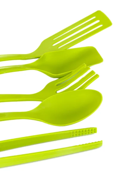 Plastic kitchen utensils — Stock Photo, Image