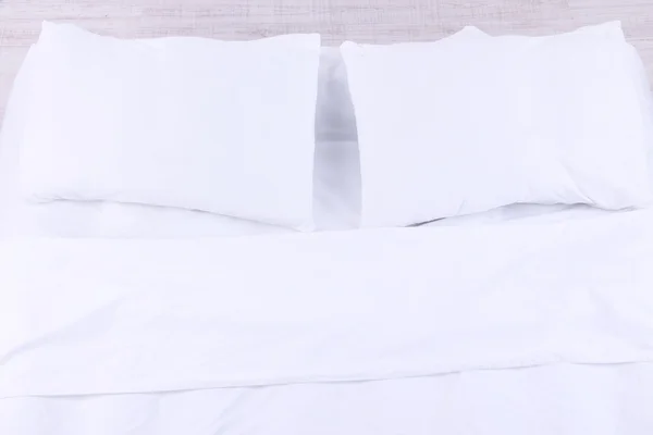 Unmade bed close up — Stock Photo, Image