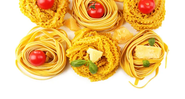 Pasta e pomodori fatti in casa crudi — Foto Stock