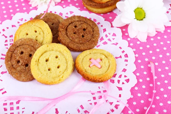 Cukrowe ciasteczka w kształcie guzików — Zdjęcie stockowe