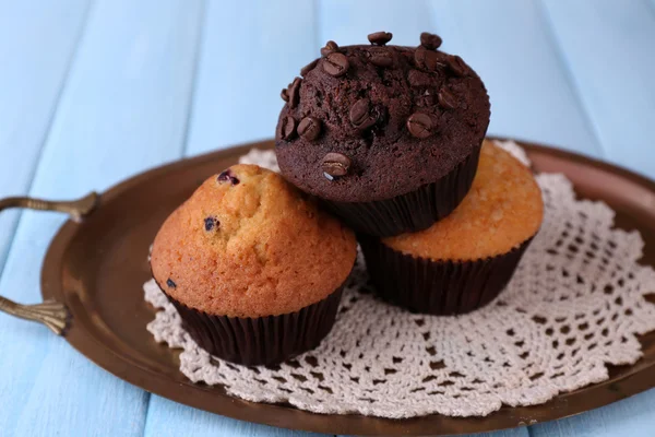 Muffins in lade — Stockfoto